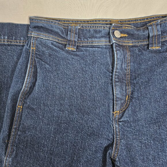 LOFT Dark Blue Women's Wide Leg Jeans, Size 2P (26P) - Picture 4 of 10